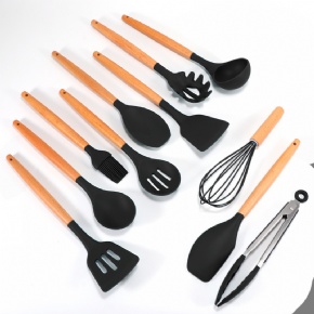 Silicone Wooden Handles Cooking Tools Kitchenware